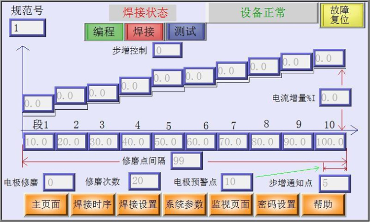 步增相關(guān)參數(shù)設(shè)置